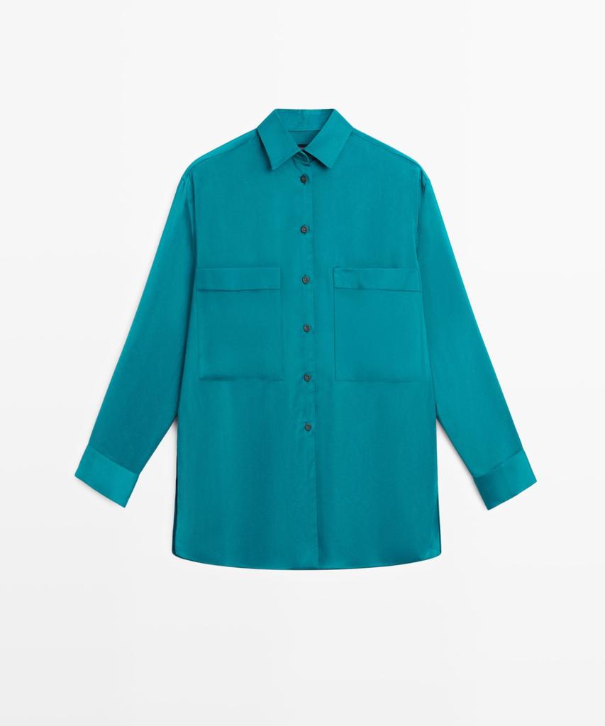 Masimodutti Satin Pocket Fluid Shirt