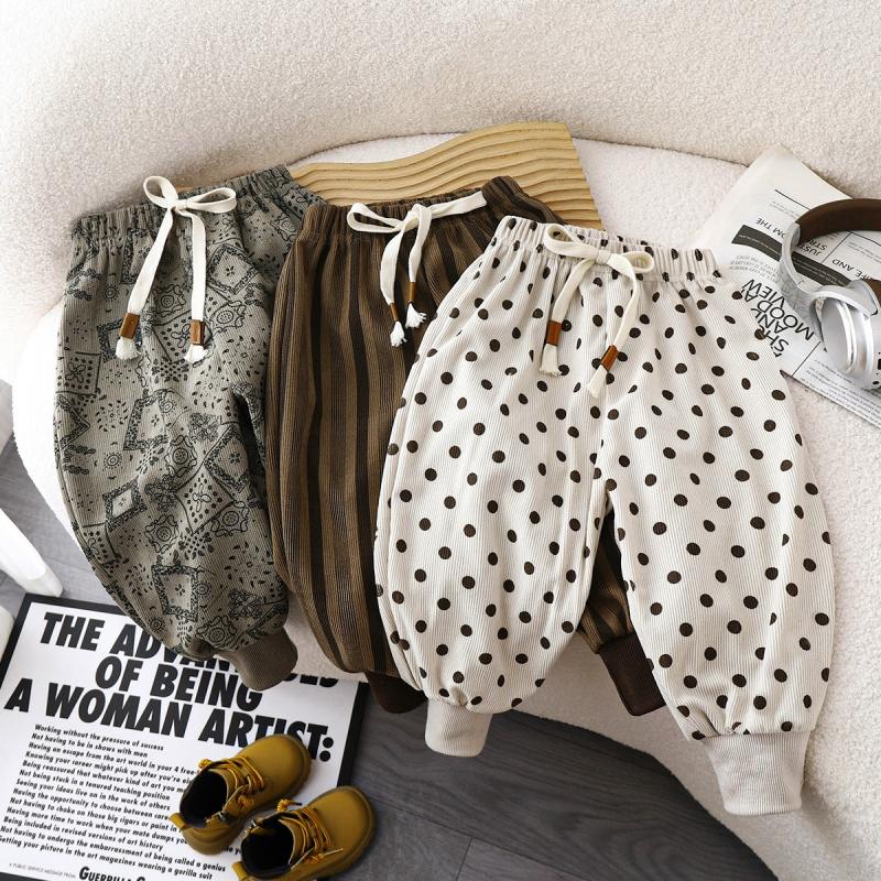 Autumn Winter Childrens Girls Boys Sports Trousers Casual Loose Korean Toddler Girls Pants High Quality Versatile Kids Girl Boy Pants