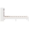 Vidaxl Bed With Shelf, Without Mattress, White, 90X190 Cm, Pine