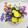 1pc Artificial Flowers Fake Plants Silk Daisy Wedding Wreath Home Room Table Decor Festival Outdoor Yard Scrapbook Diy Accessory