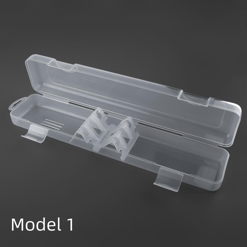 Transparent Flip PP Tableware Storage Box Portable Tableware Case for Cutlery Kit with Built In Buckle
