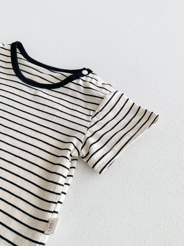 2025 Korean Summer Baby Overalls Set - Unisex Romper Two-Piece