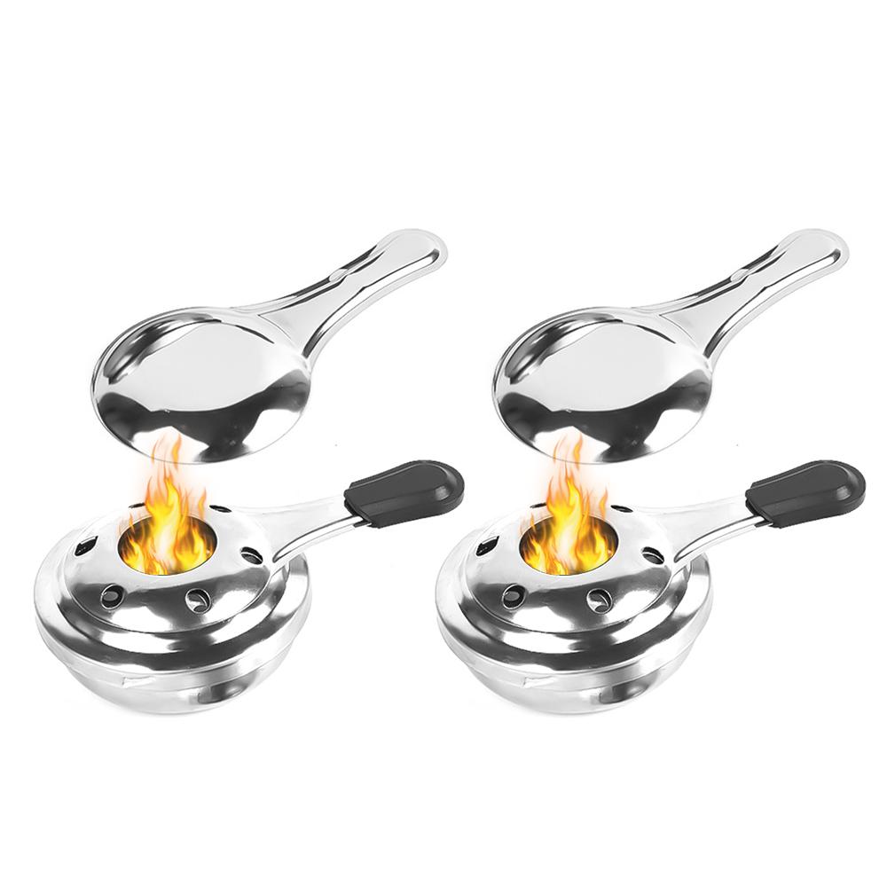 Stainless Steel Camping Alcohol Stoves Portable Picnic BBQ Furnace Cheese Hotpot Alcohol Stoves