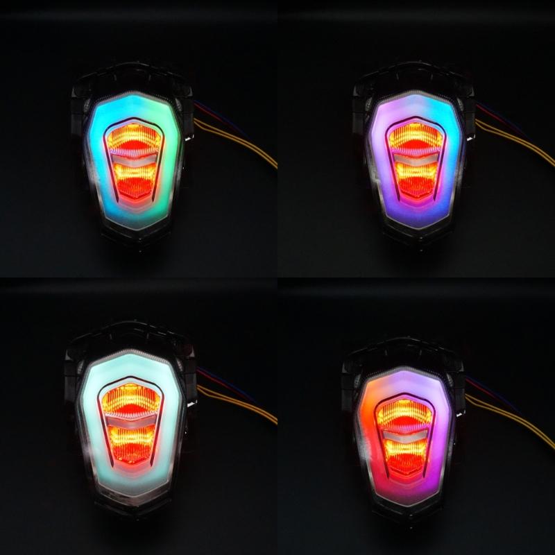 APP Adjustable LED Tail Brake Light Assembly for Y16ZR Motorcycle High Visibility Safety Feature Modified Accessories