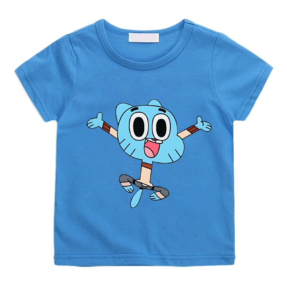 The Wonderfully Weird World of Gumball 2026 Cartoon Print T-Shirt High Quality 100% Cotton Casual Tee-shirt Boys/girls Camisetas