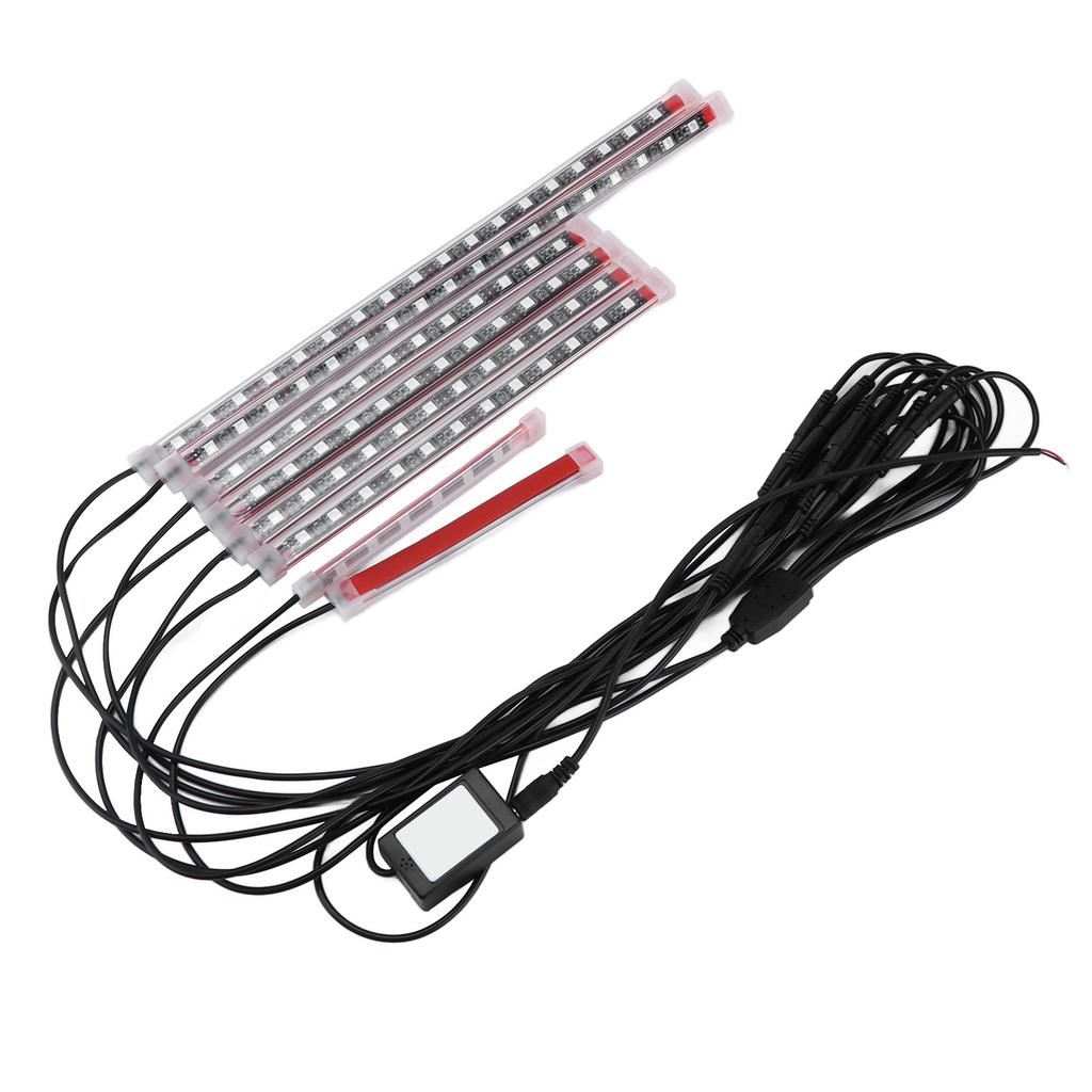 Motorcycle RGB Ambient Light APP Bluetooth Remote Control 12V 8 LED Stripes Modification