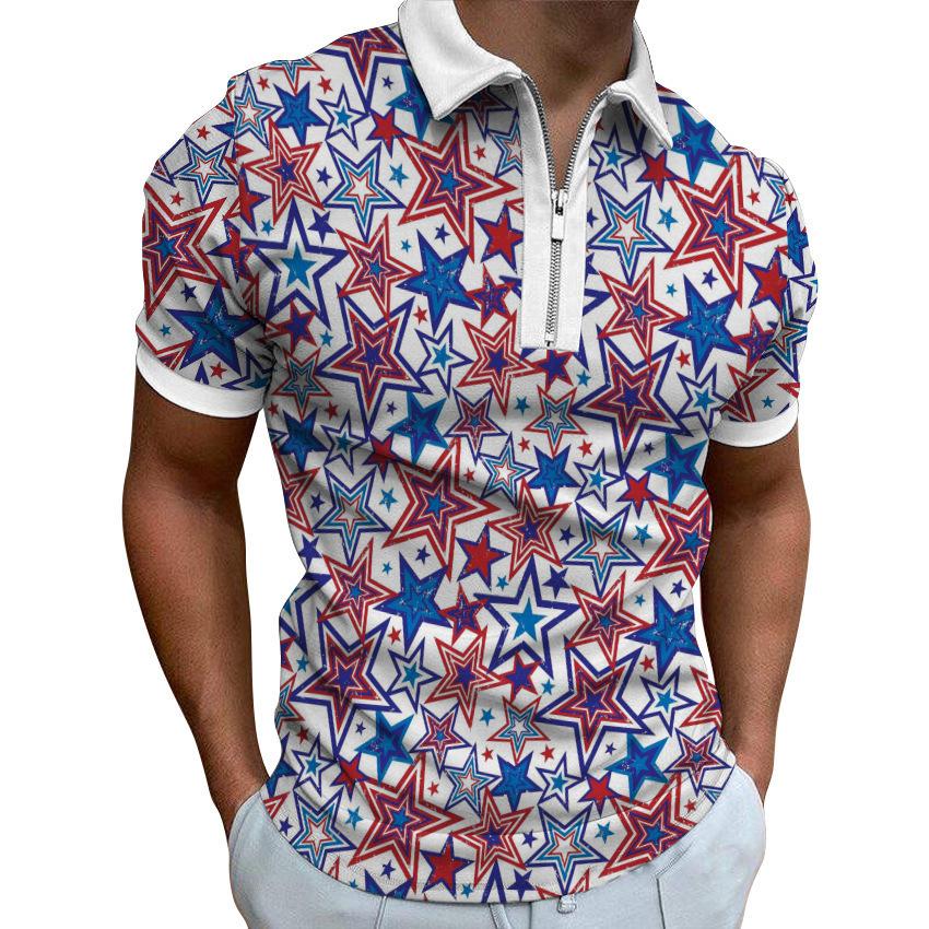 Modern short-sleeve polo shirt, casual and comfy daily wear.