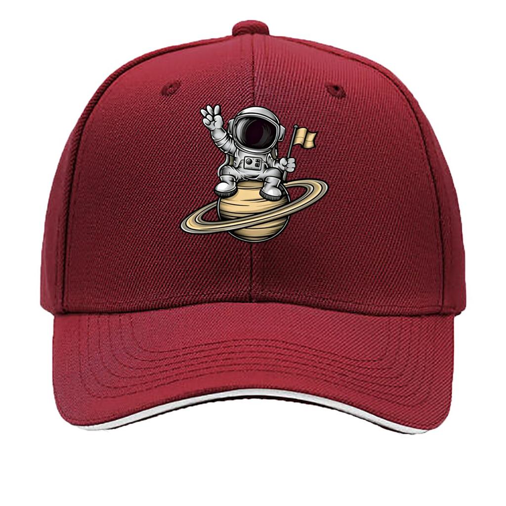 Unisexs Vintage Astronaut Print Adjustable Hat Casual Fashion Accessory Lightweight Hand Wash Only Sandwich Baseball Cap