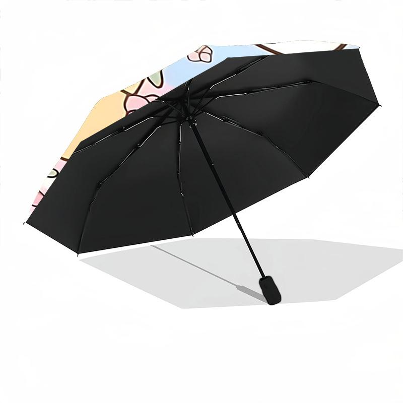 1pc Cinnamoroll Fruit Basket with Automatic Opening/Closing Umbrella - Portable Folding Design, 8-Bone Iron Frame Outdoor Umbrella, Festival Gift for