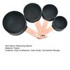 4Pcs Measuring Spoon Clear Scale Ring Buckle Comfortable Grip Plastic Food Measuring Scoop Set Kitchen Gadget Home Supplies