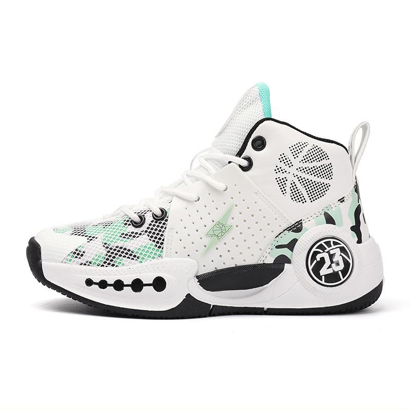 

Boys sneakers swivel buckle summer basketball shoes breathable 2025 new student running shoes rubber with sound 45