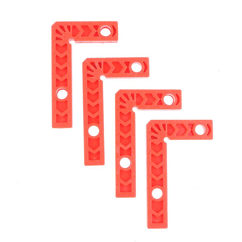 4Pcs 3In 90 Degree Right Angle Positioning Ruler L Fixing Clamp Woodworking Holder Marking Ruler Tools Auxiliary Locator