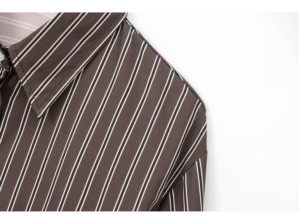 European & American Style Women's Long Sleeve Batwing Striped Shirt