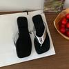 Fashion Summer Beach Flip flops Women Flats Slides Slippers Shoes Female Footwear Fashion Square Toe Ladies Flats Slippers Sandals Shoes