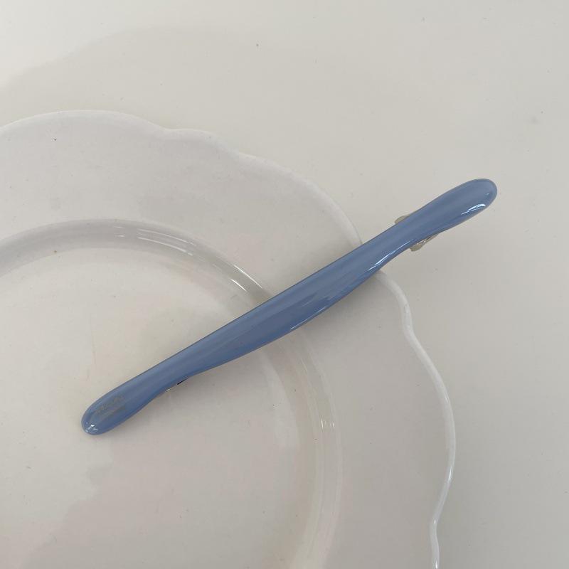 Korean Acetate One-Word Hair Clip: Elegant, Versatile Spring Hairpin for Women, 2025