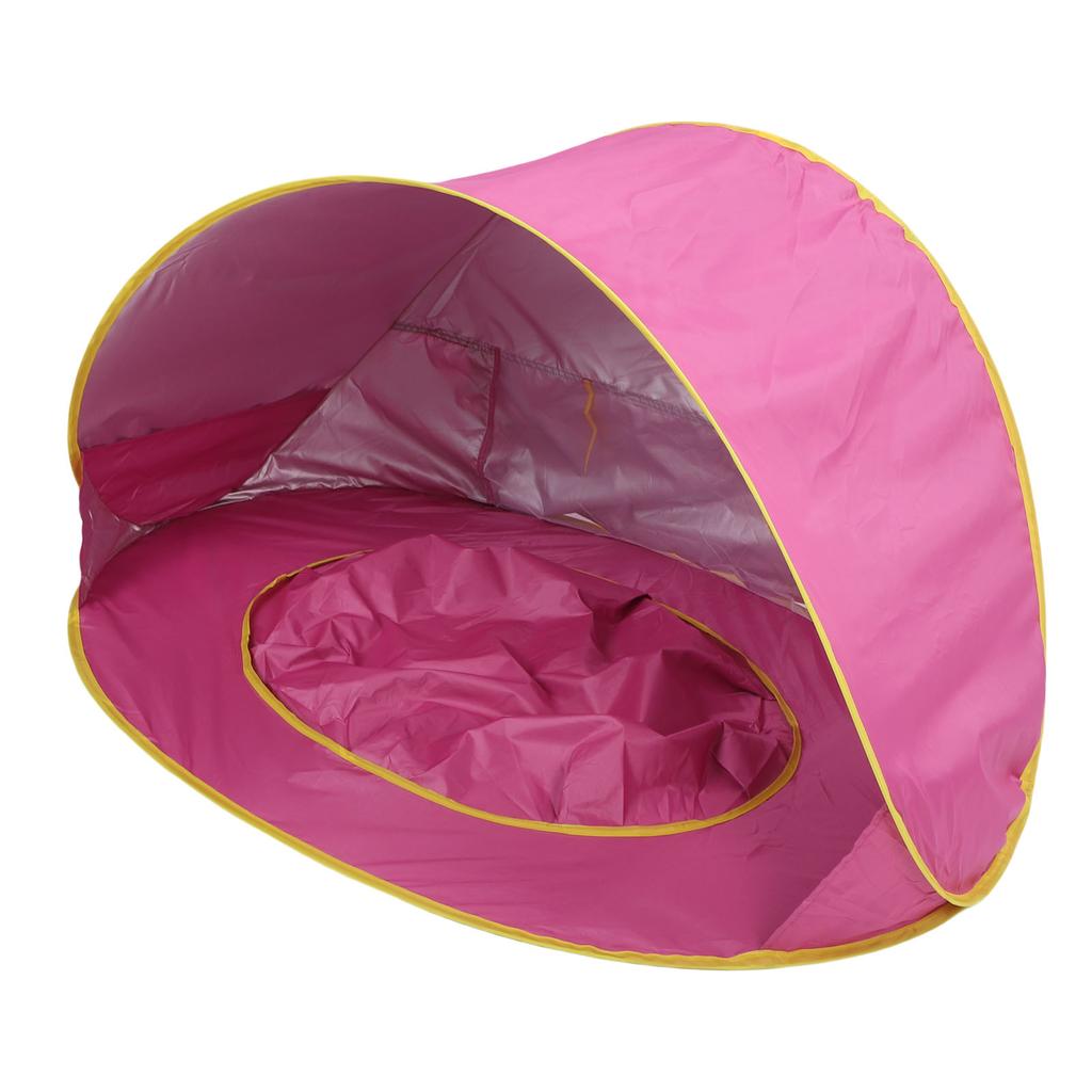 Pop Up Beach Tent Sun Proof Wind Proof Portable Baby Beach Tent with Pool Storage Bags for Outdoor Roseate