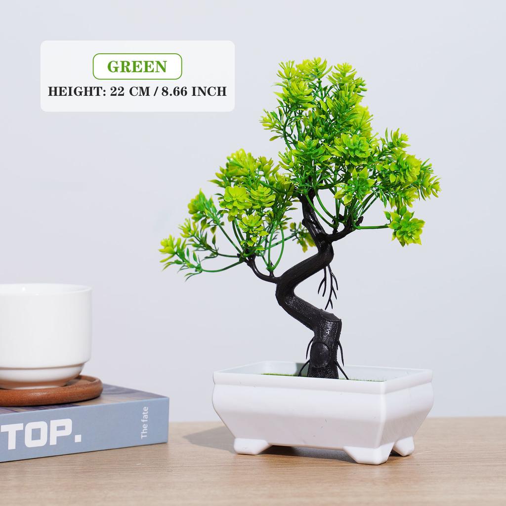 Artificial Plants Bonsai Small Tree Simulation Pot Plants Fake Flowers Table Potted Ornaments for Hotel Garden Home Decor