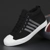 Atmungsaktive Herren High Top Canvas Stiefel Herbst 2024 Basic Casual Schuhe Jugend Trend Mid-Top Designer Schuhe Plüsch Canvas Schuhe