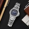 Square Watch for Men Waterproof Luminous Date Wristwatch Stainless Steel Quartz Watches