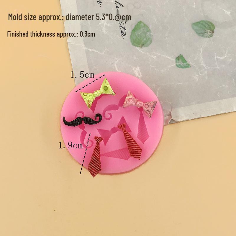 Silicone Mold for Hat, Bow Tie, Collar Cake & Chocolate Fondant