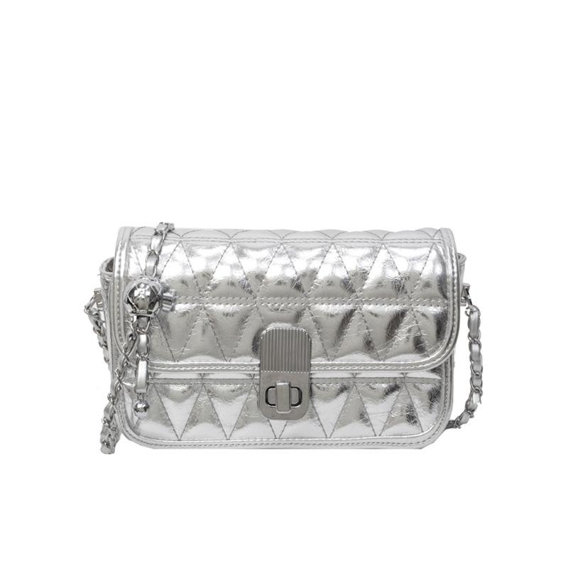 Popular Exquisite Small Bag Women's 2025 New Summer Versatile Chain Lock Small Square Bag Shoulder Messenger Bag