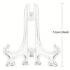 Set of 52 Clear Plastic Classic Style Easels - Display Stand Plate Holders for Pictures Artworks and Plaques