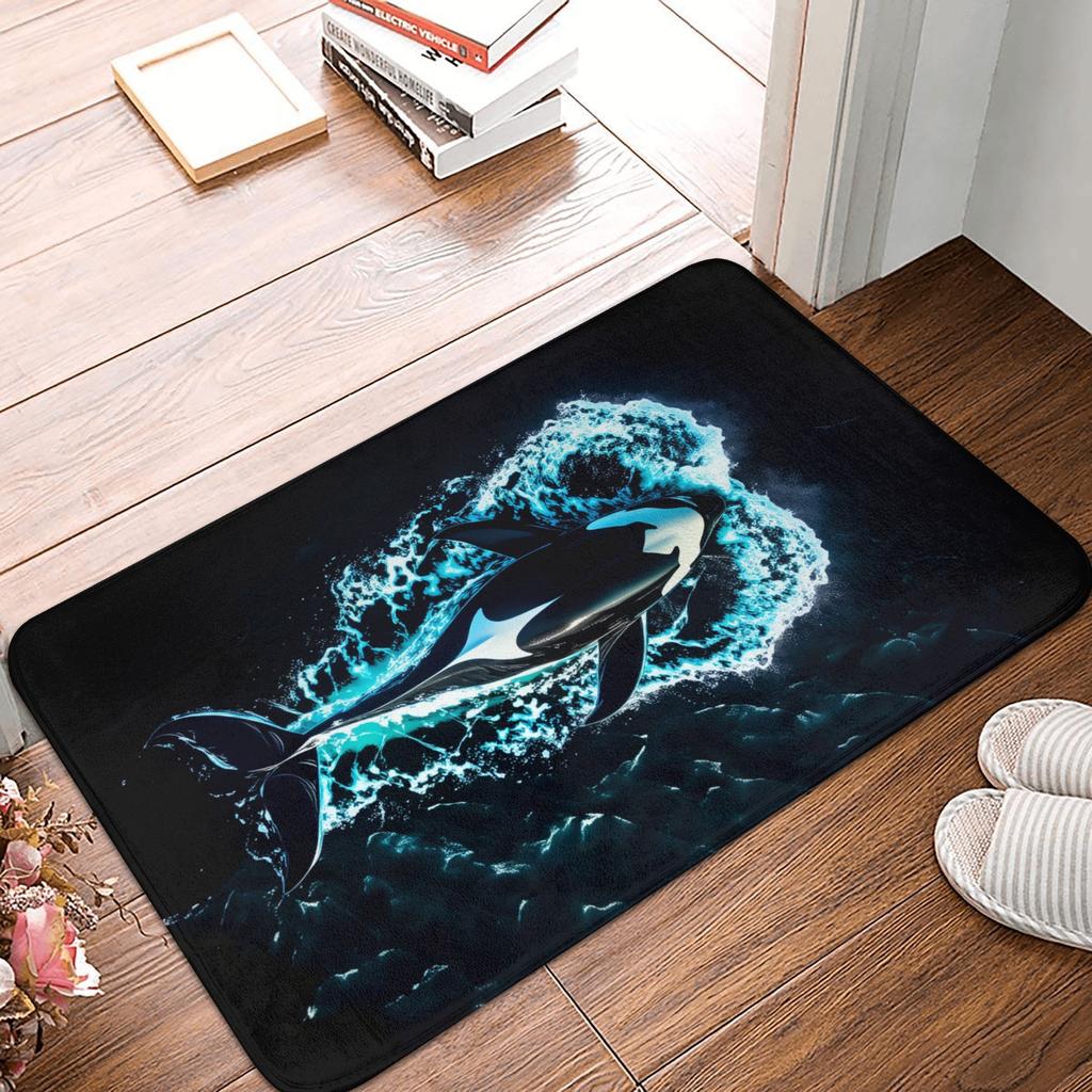 Realistic Shark Designs Doormat Anti-Slip Entrance Kitchen Bathroom Floor Door Mat  Toilet Carpet Rug