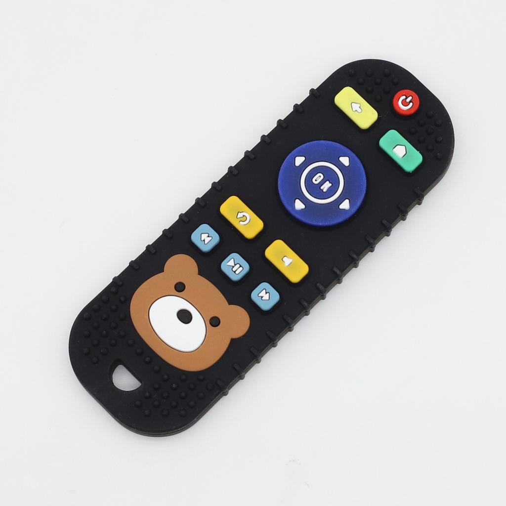 Children's silicone teething remote control baby mouthing period soothing teething teething remote control toys silicone teeth u