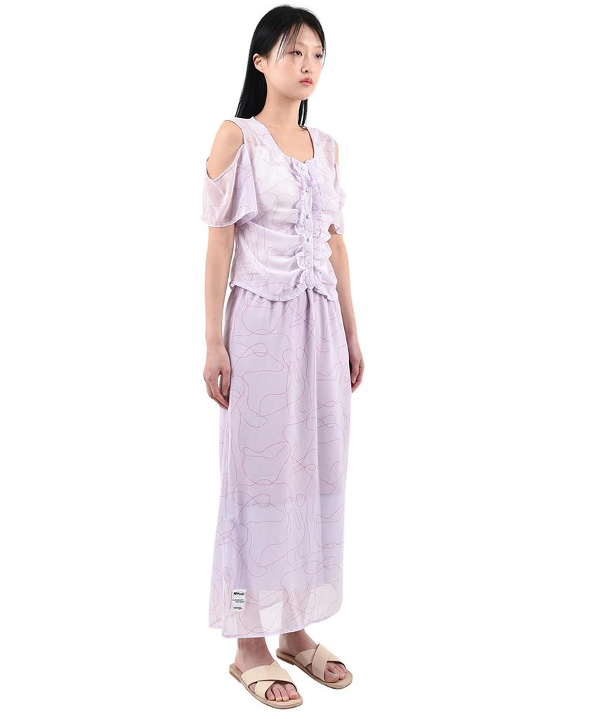 KATHARSIS Chiffon Long Skirt Lv_Free