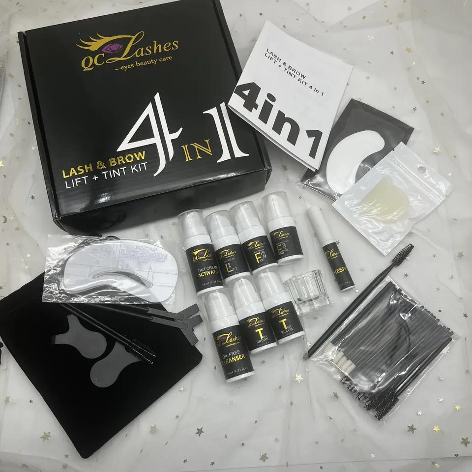 Private Label Keratin Fast Lash Lift Kit Eyelash& Brow Perm Professional Brow Lamination Tint 4 In 1 Brow Lamination Kit