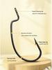 Wide Gap Reinforced Crank Hook for Carolina Rig | Drop Shot Fishing | Soft Worm & Artificial Bait | Outdoor Fishing Lure Hook