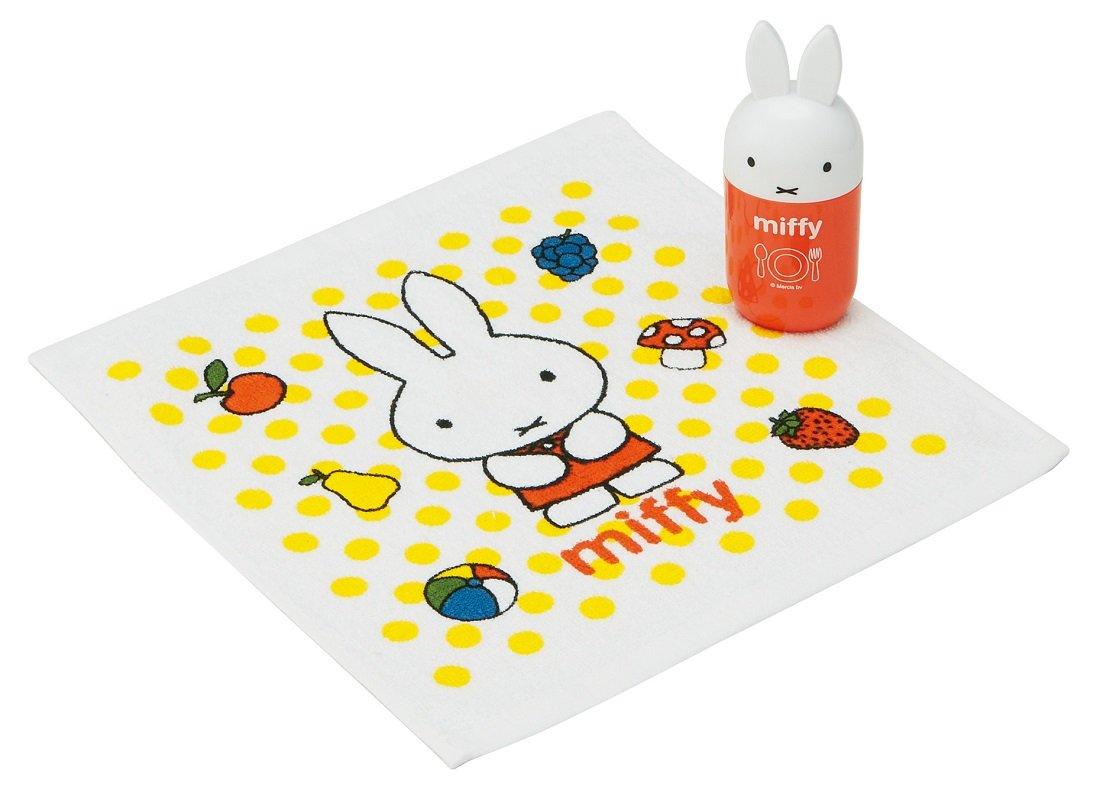 

Skater Portable Towel Size 15 Die-Cut Case, Miffy, (OA6D-A)