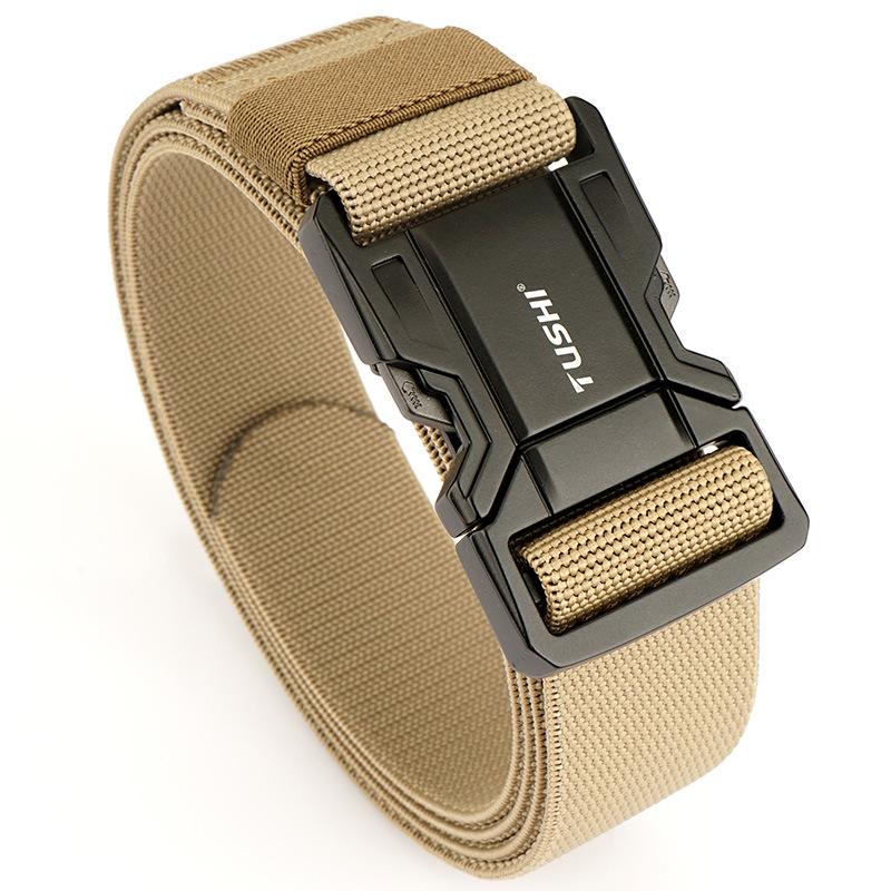 Noua centură pentru navetă pentru bărbați cu centură de nailon cu cataramă automată, centură groasă versatilă pentru petrecerea timpului liber în aer liber