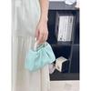Pearl Wrist Cloud Bag Niche Design Temperament High-end Pearl White Pleated Small Bag Crossbody Bag Women