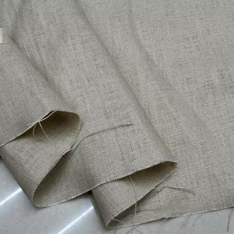 Tissu Pur Lin Lin Lavé Confortable Respirant Tissu Printemps Été DIY Robe Pantalon Large Veste Légère Vêtement