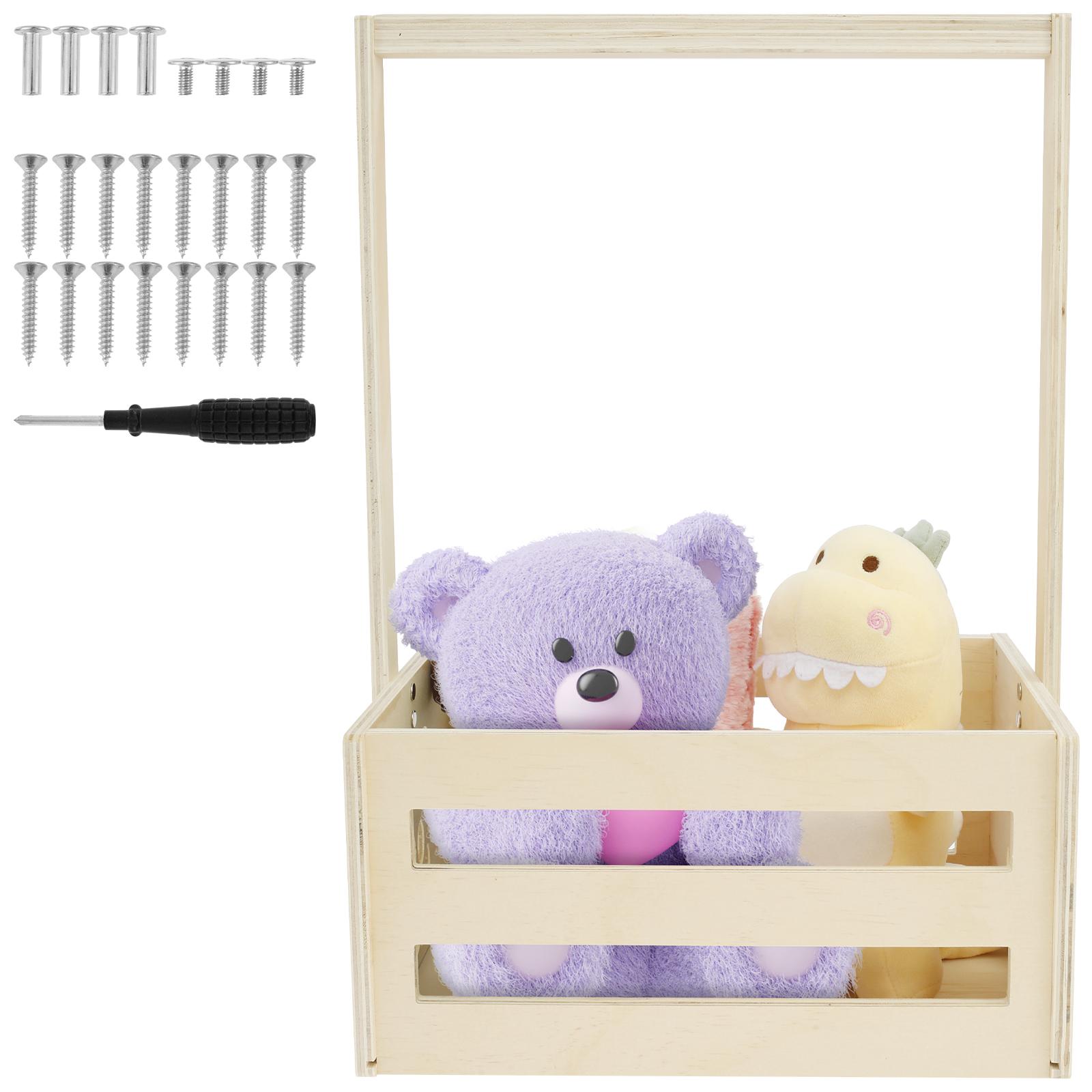 

New Wood Baby Shower Storage Basket Baby Toys Storage Crate with Handle Decorative Baby Clothes Crate Box for Clothes Shoes Toys