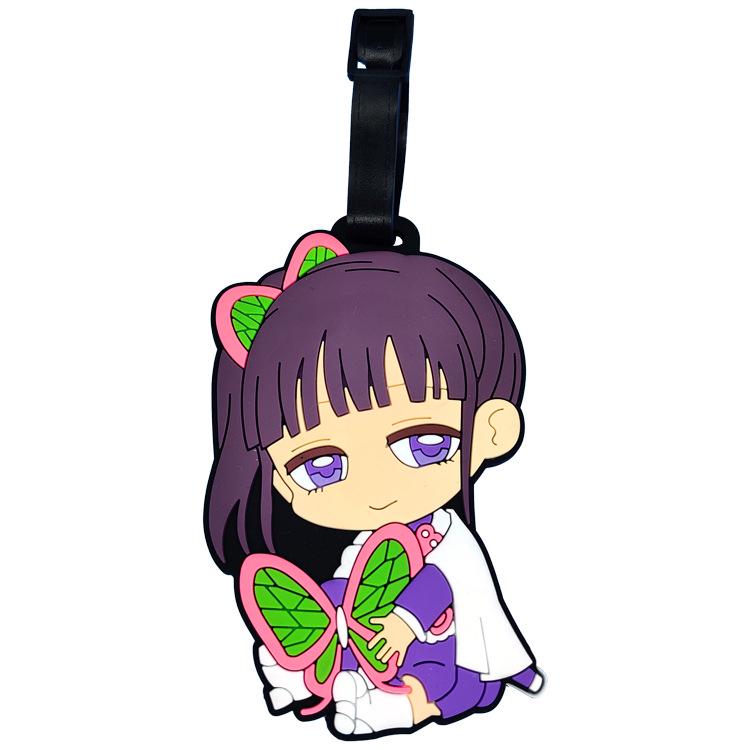 Demon Slayer Cartoon Anime DIY PVC Soft Rubber Luggage Tag