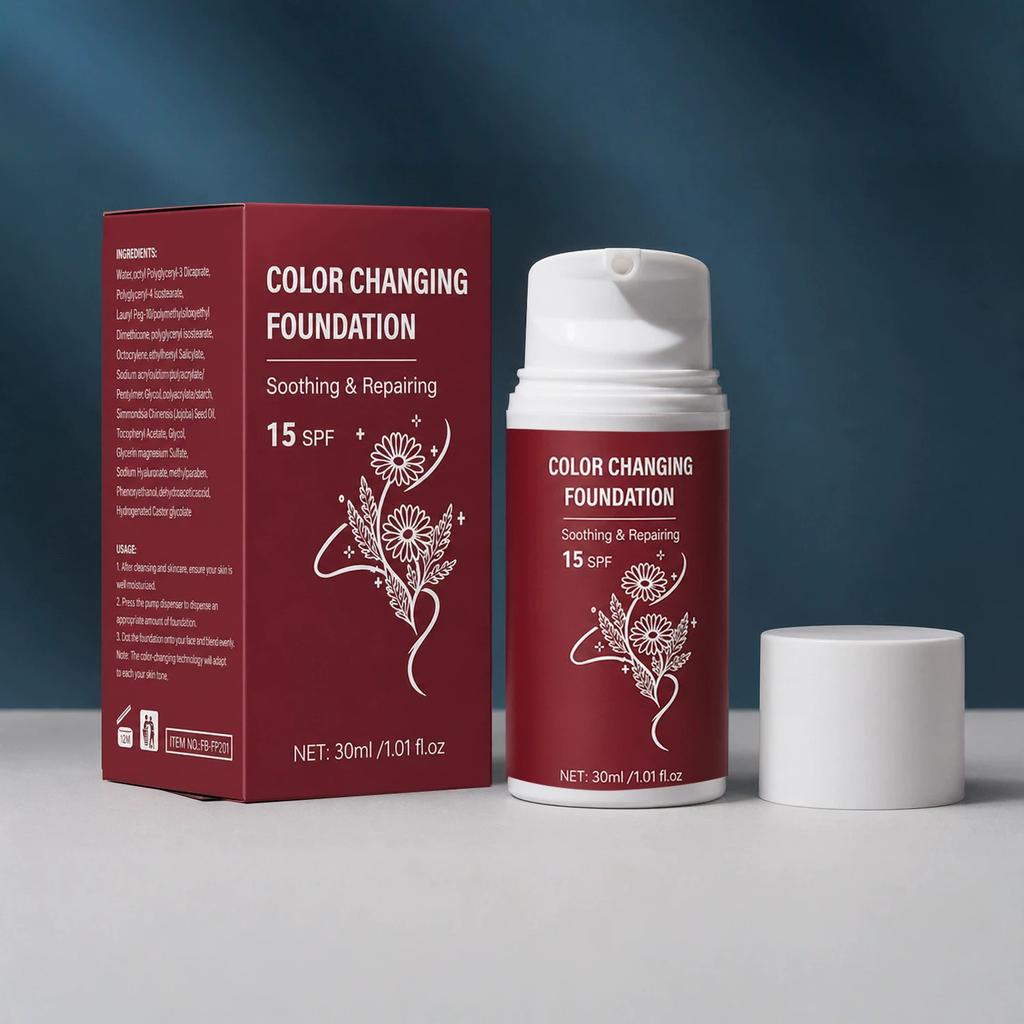 Color-changing Foundation Suitable for Dry and Oily Skin