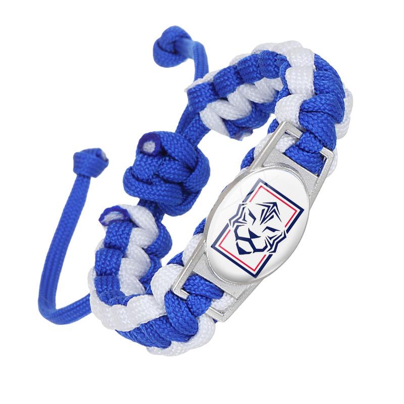 Qatar World Cup Woven Bracelet, Time Gem Team Logo Paracord Fan Support