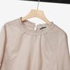 ZANZEA Women Casual Round Neck Solid Color Loose 3/4 Sleeve Blouse