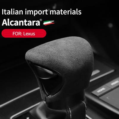 Para lexus es ux nx rx ix gs alavanca de engrenagem do carro vara shift knob capa alcântara escudo guarnição interior