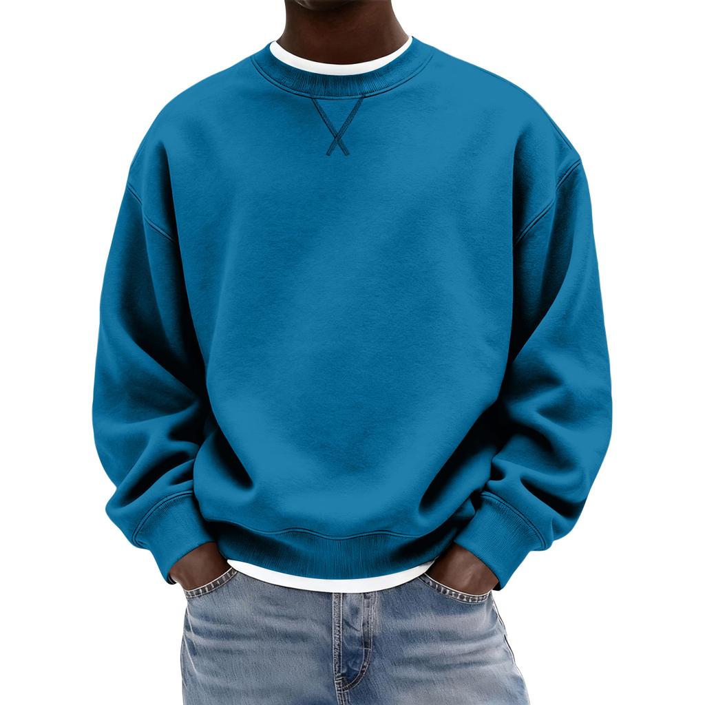 Men's Casual Sports Hoodie Round Neck Long Sleeve Top