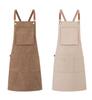 Premium Waterproof Canvas Apron for Catering, Baristas, Baking, Milk Tea Shops - Custom Logo Workwear