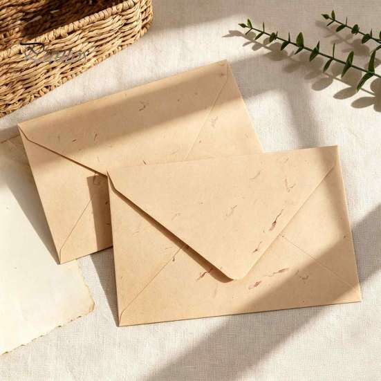 Premium Stationery for Literary Letters 10PCS Petal Art Envelopes, Real Floral Texture Design, Thick Paper Western Style Fresh Envelopes Thank
