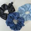 Denim Scrunchies Collections Large Size Hair Tie Simple Elastic Hair Band Women Hair Accessories Daily Headwear