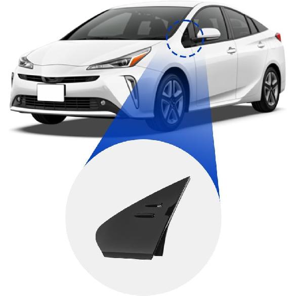 Side View Mirror Fender Corner Cover Trim, Corner Triangle Fender Cover, Replaces 60118-47030, 60117-47030, Compatible with Toyota Prius 2016-2020, 1
