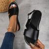 Summer women's color round headed straight buckle strap casual sandals for wearing outside
