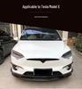 Tesla Model X RZ Carbon Fiber Body Kit: Front Lip, Modified Bumper, Rear Lip, Side Skirts.