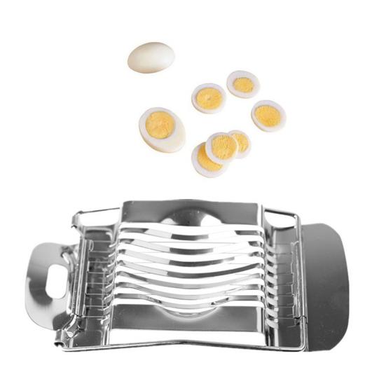 Household Stainless Steel Boiled Egg Slicer Section Cutter Kitchen Supplies Sale Goods
