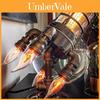 Lâmpada Foguete Steampunk Elegante Luz Noturna Decoração para Casa Presente Estilo Punk